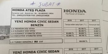 HONDA CIVIC TÜRKİYE’DE NE KADARDAN SATILACAK