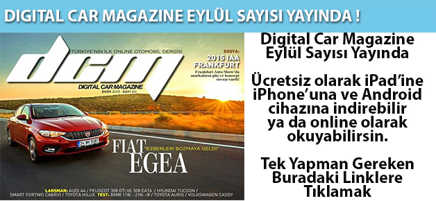 Digital Car Magazine Ekim sayısı, videolu anlatımları, interaktif tasarımı ve zengin içeriği ile yayında.